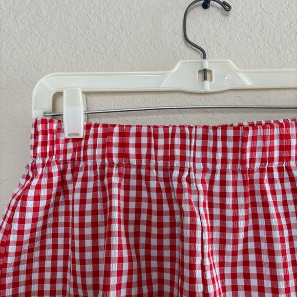 s💋ld !! red white plaid gingham boxer shorts women’s size small - Picture 3 of 4